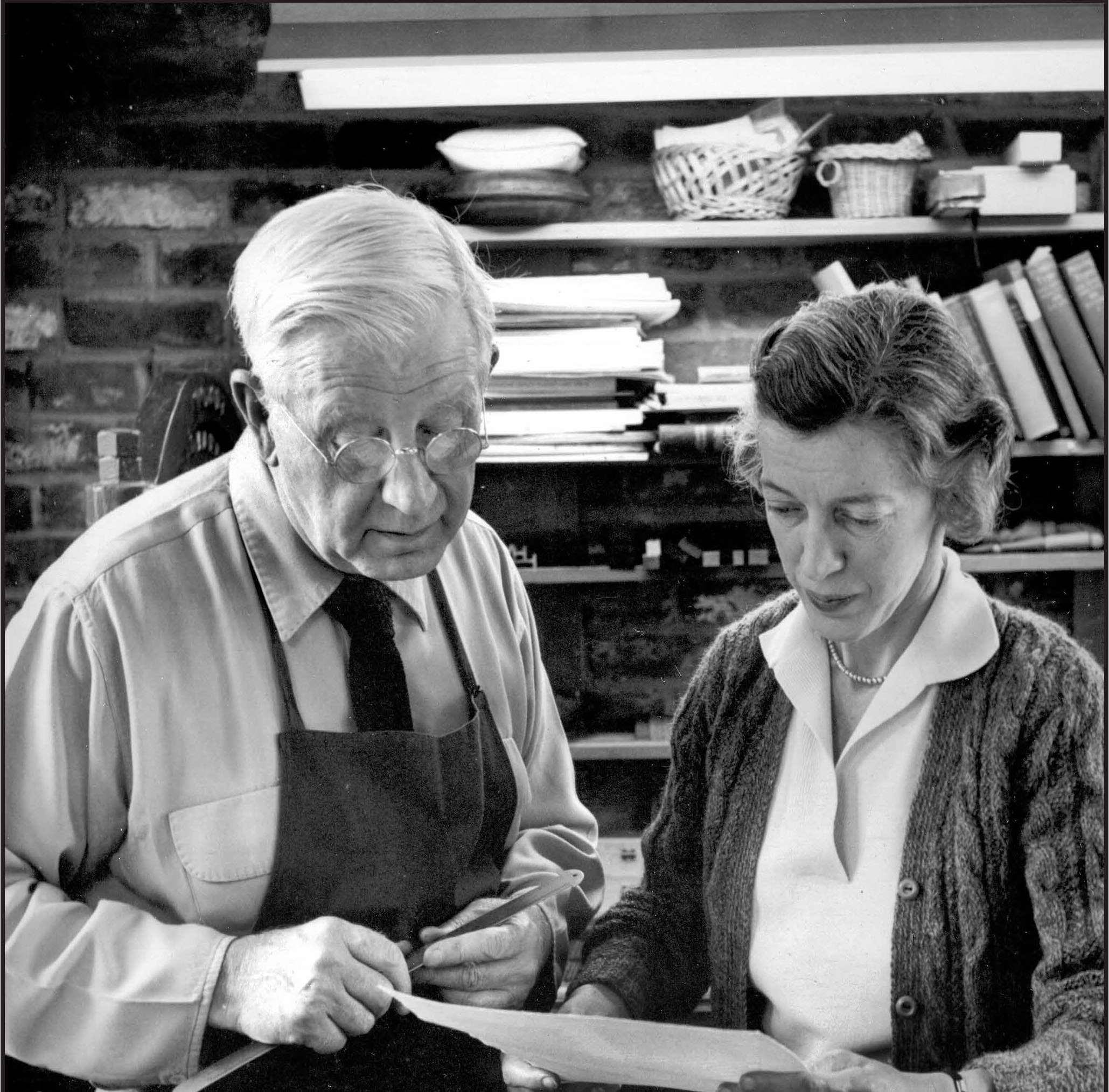 Here Victor and Carolyn Reading Hammer confer over a project.